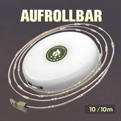 Camping Lichterkette Aufrollbar LED USB Wiederaufladbar
