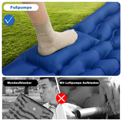 Selbstaufblasende Camping Isomatte mit Kissen – Komfortabel und leicht