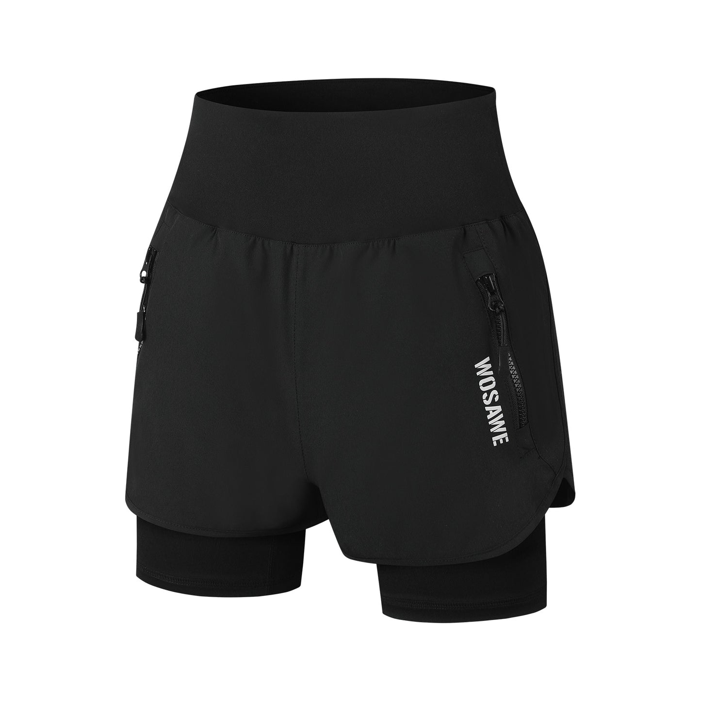 Damen 2-in-1 MTB Fahrradhose mit 4D Sitzpolster – Atmungsaktiv & Schnelltrocknend