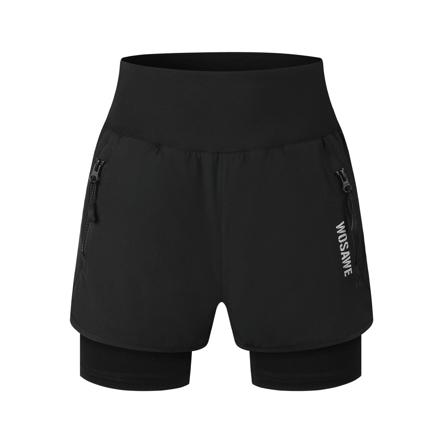 Damen 2-in-1 MTB Fahrradhose mit 4D Sitzpolster – Atmungsaktiv & Schnelltrocknend