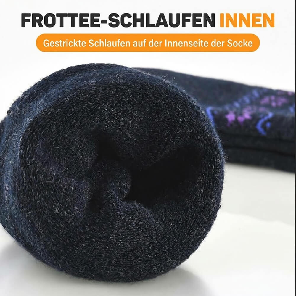 Damen Dicke Wintersocken aus Wollmischung – 5 Paar