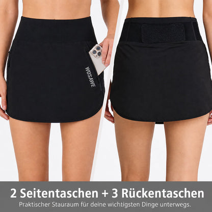 Damen Fahrradröckchen mit 4D Polstershorts – Atmungsaktiv, Schnell trocknend