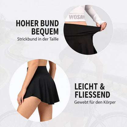 Damen Fahrradrock mit gepolsterter Innenhose – Hoher Bund, atmungsaktiv & leicht