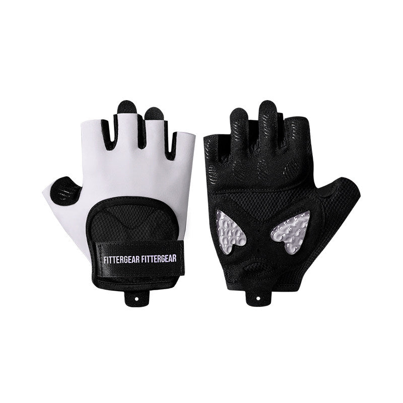 Damen Kurzfinger Fitnesshandschuhe mit Silikondämpfung