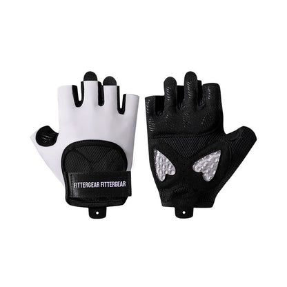 Damen Kurzfinger Fitnesshandschuhe mit Silikondämpfung