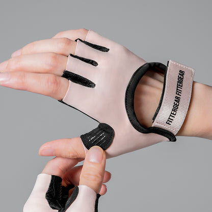 Damen Kurzfinger Fitnesshandschuhe mit Silikondämpfung