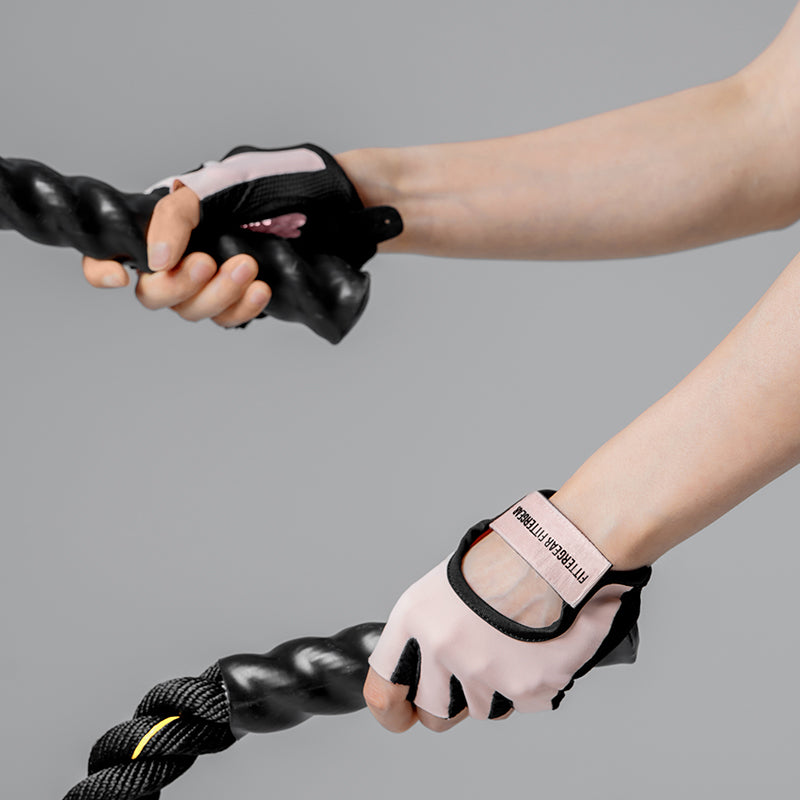 Damen Kurzfinger Fitnesshandschuhe mit Silikondämpfung
