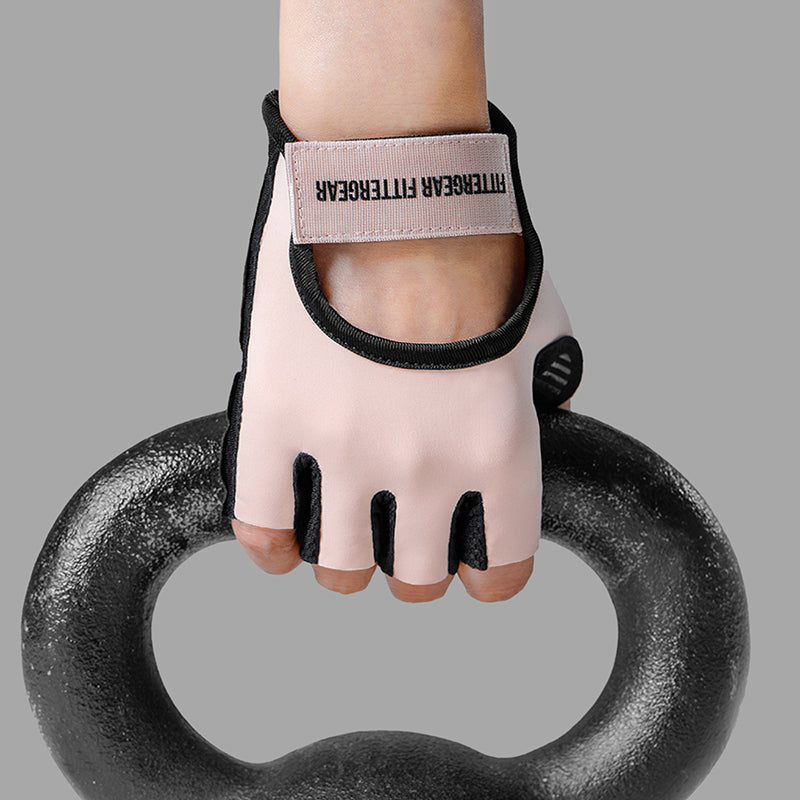 Damen Kurzfinger Fitnesshandschuhe mit Silikondämpfung