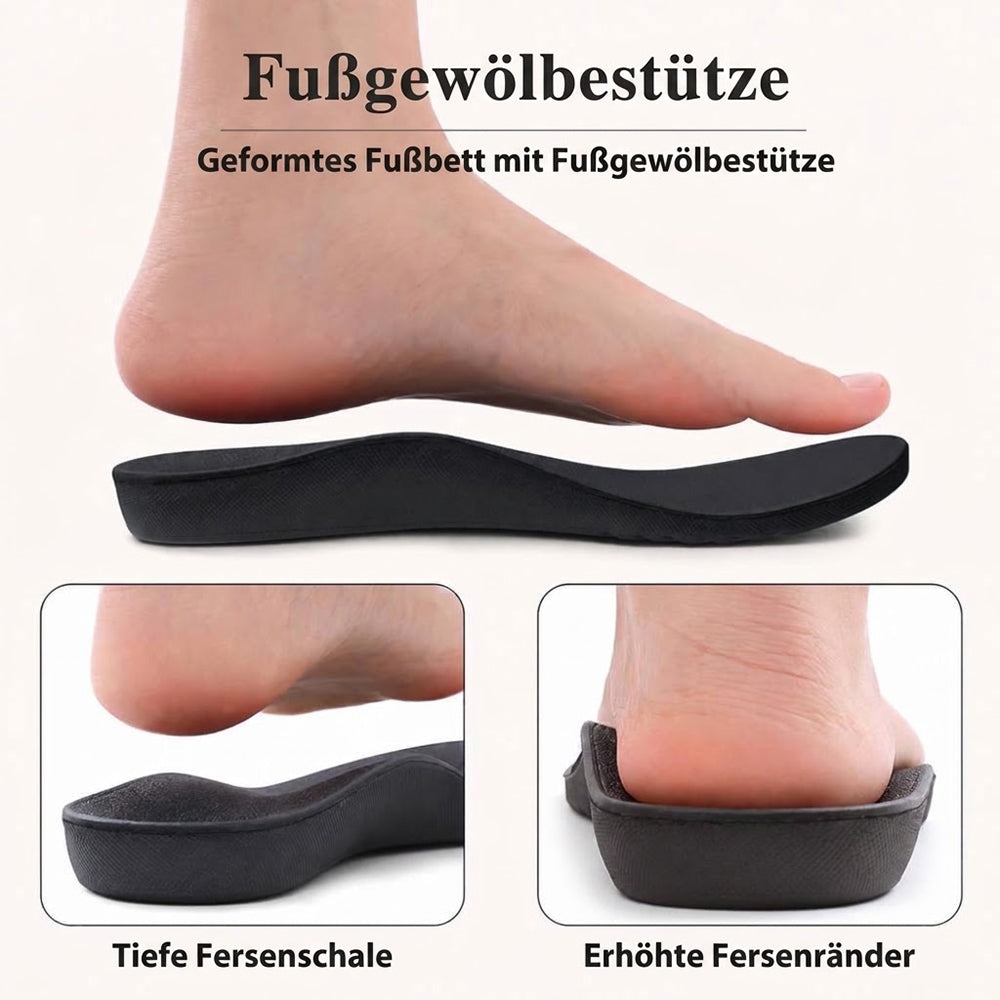 Damen Hausschuhe mit Fußgewölbestütze – Weicher Memory Foam & verstellbare Passform