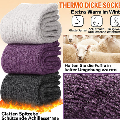 Thermosocken Damen 5 Paar – Warme & Dicke Wintersocken, Weich und Atmungsaktiv – Einheitsgröße 36–42