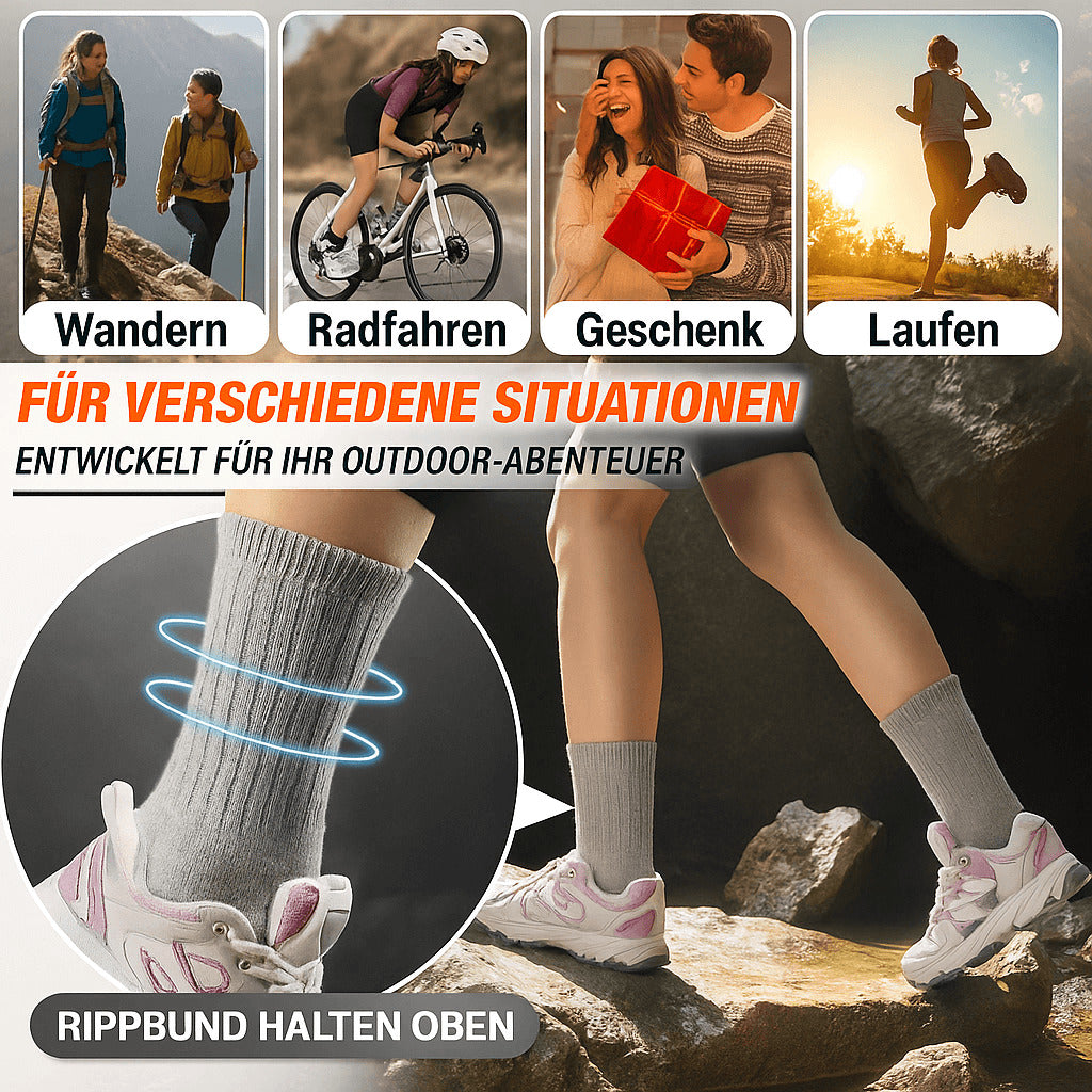 Thermosocken Damen 5 Paar – Warme & Dicke Wintersocken, Weich und Atmungsaktiv – Einheitsgröße 36–42