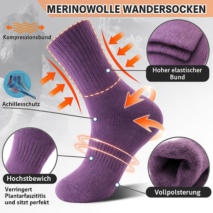 Thermosocken Damen 5 Paar – Warme & Dicke Wintersocken, Weich und Atmungsaktiv – Einheitsgröße 36–42