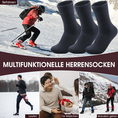 Dicke Wintersocken für Herren – Warm & Atmungsaktiv, Einheitsgröße 39–46
