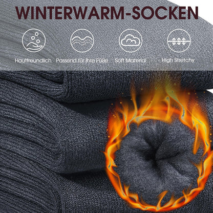 Dicke Wintersocken für Herren – Warm & Atmungsaktiv, Einheitsgröße 39–46