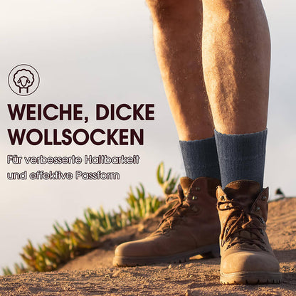 Dicke Wintersocken für Herren – Warm & Atmungsaktiv, Einheitsgröße 39–46