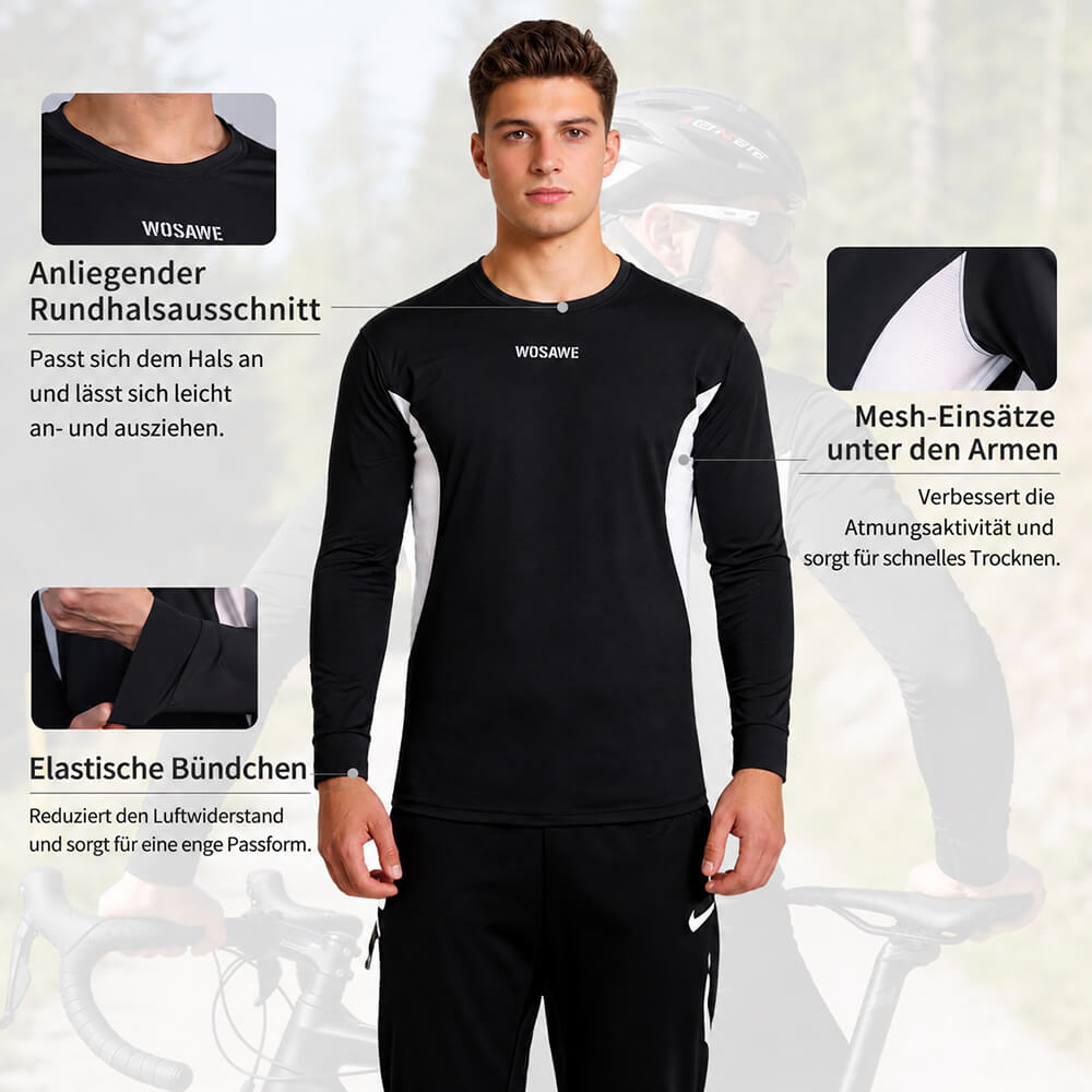 Fahrradtrikot mit 3 Rückentaschen – Atmungsaktiv, Leicht & Schnelltrocknend