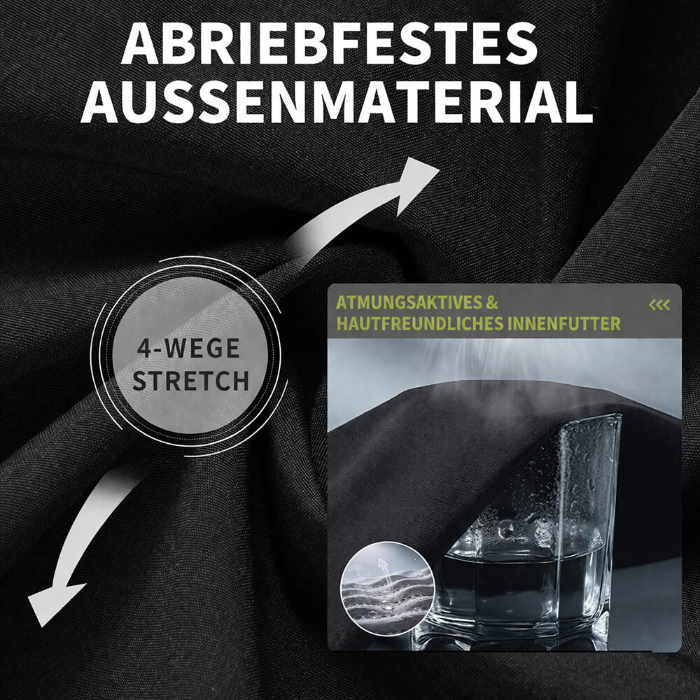 Herren 2-in-1 Fahrrad Caprihose mit Polsterung – MTB Radhose mit mehreren Taschen