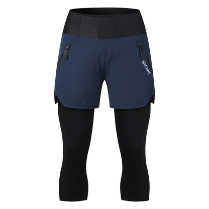 Herren 2-in-1 Fahrrad Caprihose mit Polsterung – MTB Radhose mit mehreren Taschen