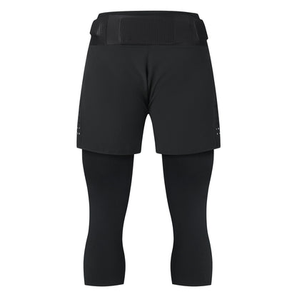 Herren 2-in-1 Fahrrad Caprihose mit Polsterung – MTB Radhose mit mehreren Taschen