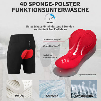 Herren 2-in-1 MTB Fahrradhose – Gepolstert, Atmungsaktiv, Schnelltrocknend, mit Mehreren Taschen