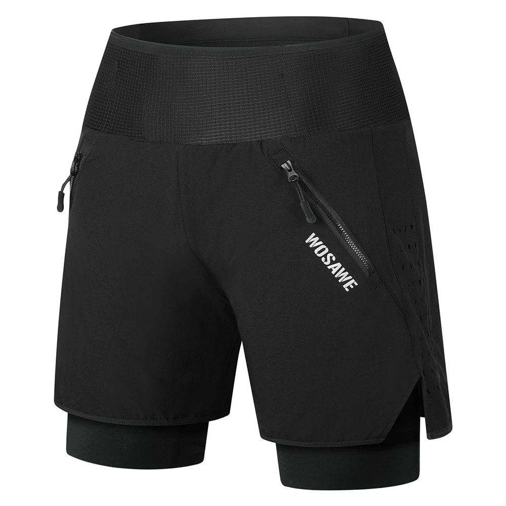 Herren 2-in-1 MTB Fahrradhose – Gepolstert, Atmungsaktiv, Schnelltrocknend, mit Mehreren Taschen