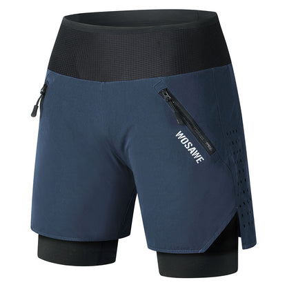 Herren 2-in-1 MTB Fahrradhose – Gepolstert, Atmungsaktiv, Schnelltrocknend, mit Mehreren Taschen