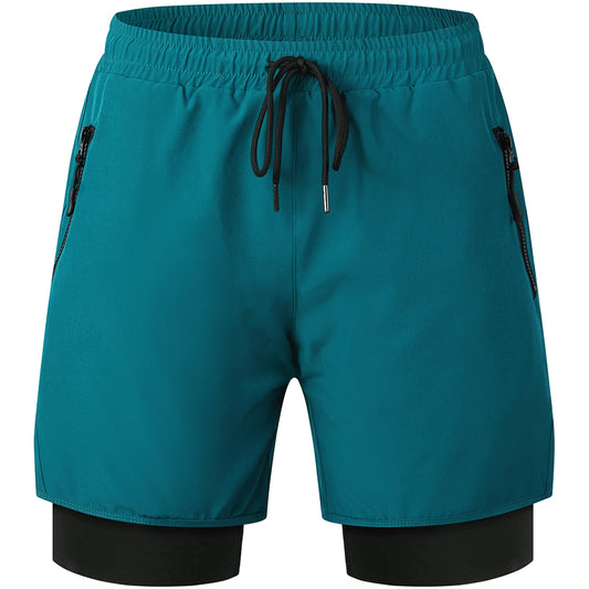 Herren Fahrradhose 2-in-1 mit Sitzpolster – Atmungsaktiv & Schnell trocknend