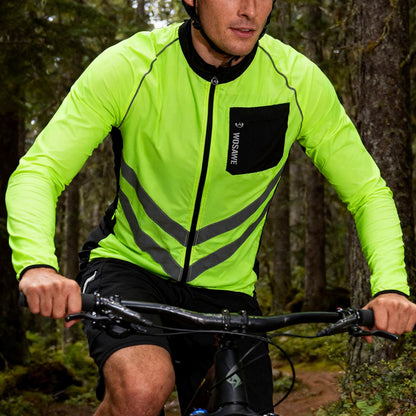 Herren Fahrradjacke – Winddicht, Wasserabweisend & Reflektierend, Leichte Outdoor Windjacke