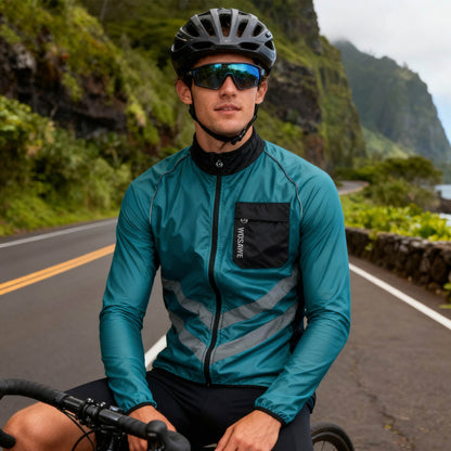 Herren Fahrradjacke – Winddicht, Wasserabweisend & Reflektierend, Leichte Outdoor Windjacke