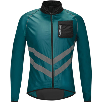 Herren Fahrradjacke – Winddicht, Wasserabweisend & Reflektierend, Leichte Outdoor Windjacke