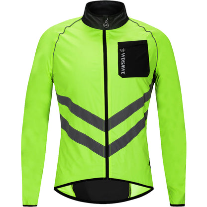 Herren Fahrradjacke – Winddicht, Wasserabweisend & Reflektierend, Leichte Outdoor Windjacke