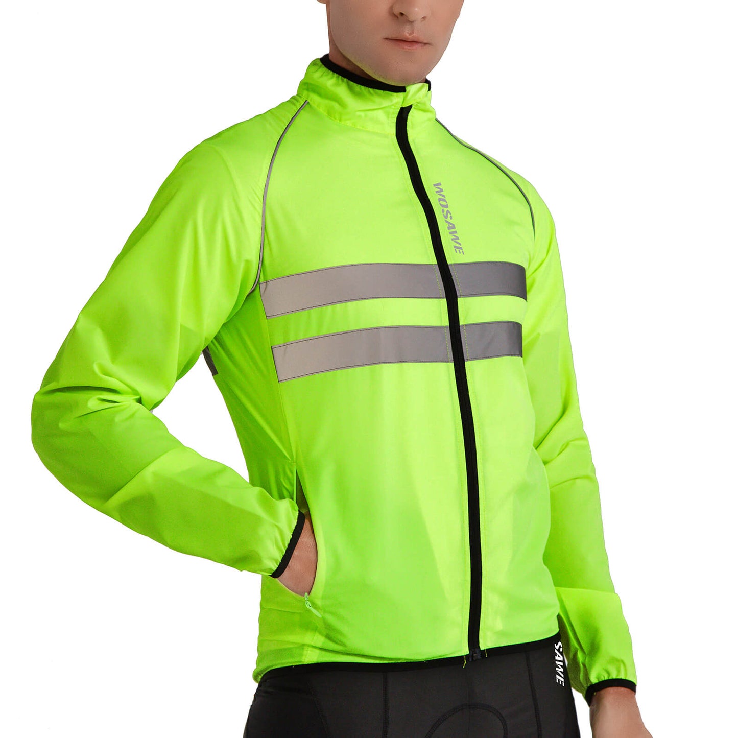Herren Fahrradjacke – Winddicht, Wasserabweisend & Reflektierend, Leichte Outdoor Windjacke