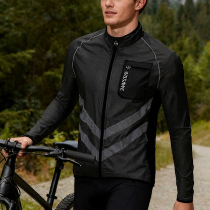 Herren Fahrradjacke – Winddicht, Wasserabweisend & Reflektierend, Leichte Outdoor Windjacke