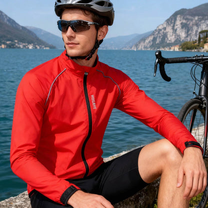 Herren Leichte Winddichte Fahrradjacke – Reflektierende Ultraleichte Windbreaker Jacke