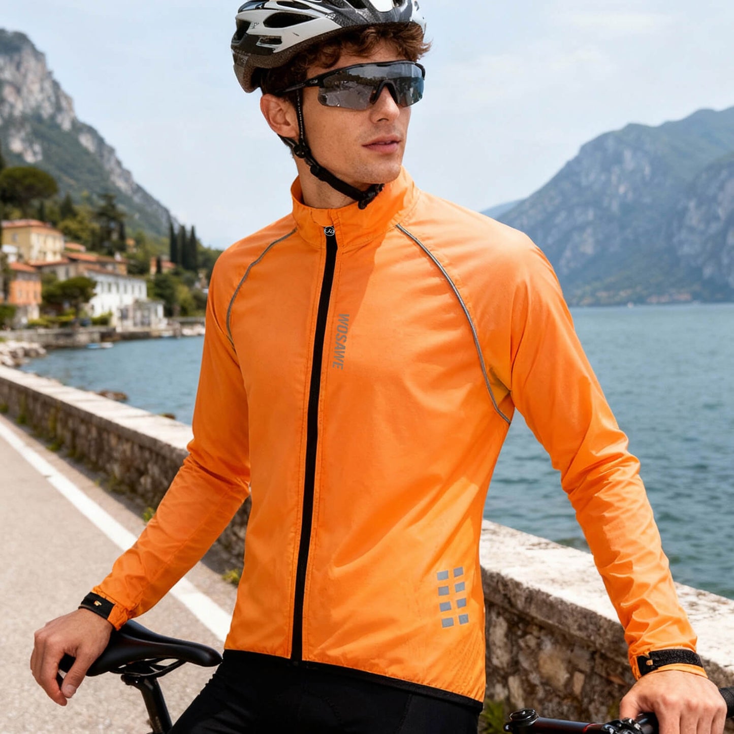 Herren Leichte Winddichte Fahrradjacke – Reflektierende Ultraleichte Windbreaker Jacke
