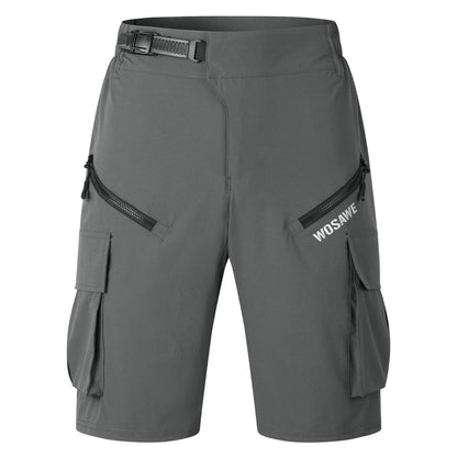 Herren MTB Fahrradhose mit Polster – Atmungsaktiv, Schnell trocknend, Mehrere Taschen