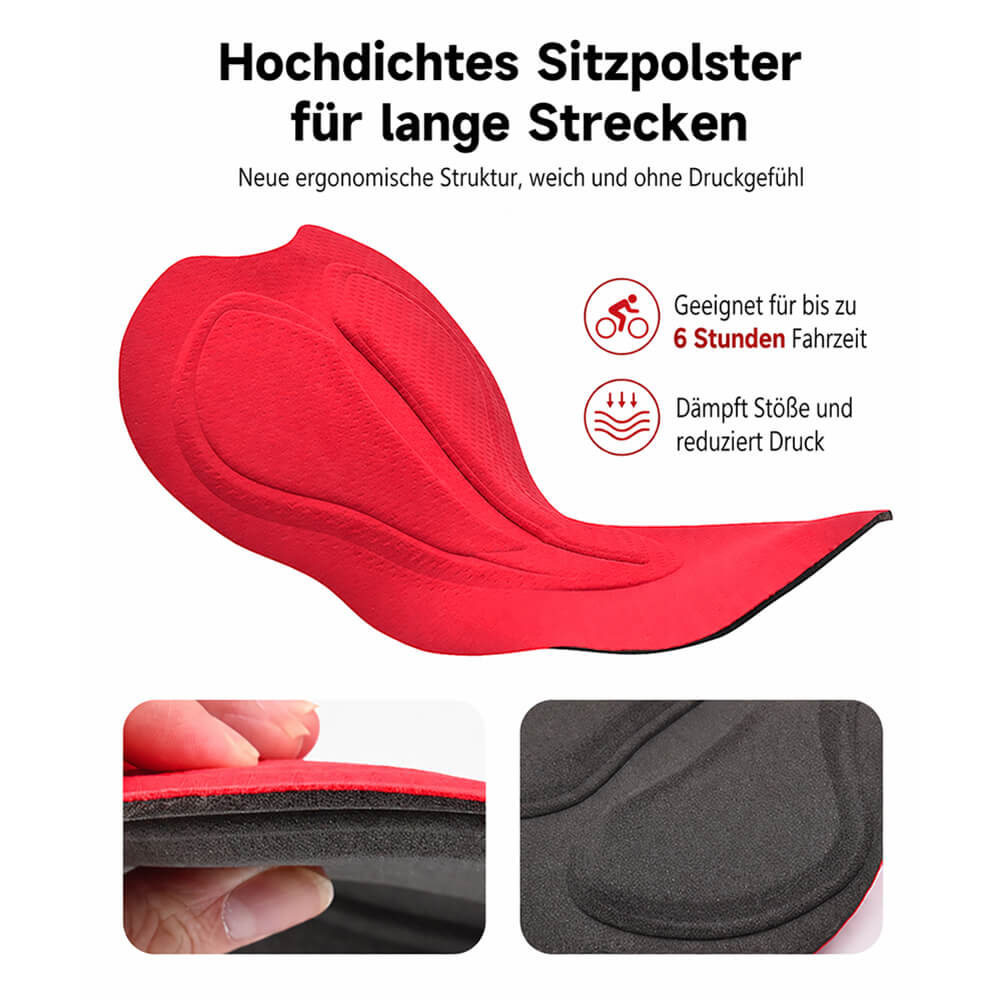 Herren MTB Fahrradhose mit Polster – Atmungsaktiv, Schnell trocknend, Mehrere Taschen
