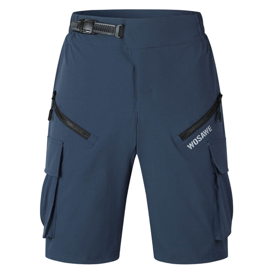 Herren MTB Fahrradhose mit Polster – Atmungsaktiv, Schnell trocknend, Mehrere Taschen