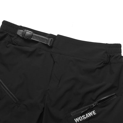 Herren MTB Fahrradhose mit Polster – Atmungsaktiv, Schnell trocknend, Mehrere Taschen