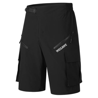 Herren MTB Fahrradhose mit Polster – Atmungsaktiv, Schnell trocknend, Mehrere Taschen