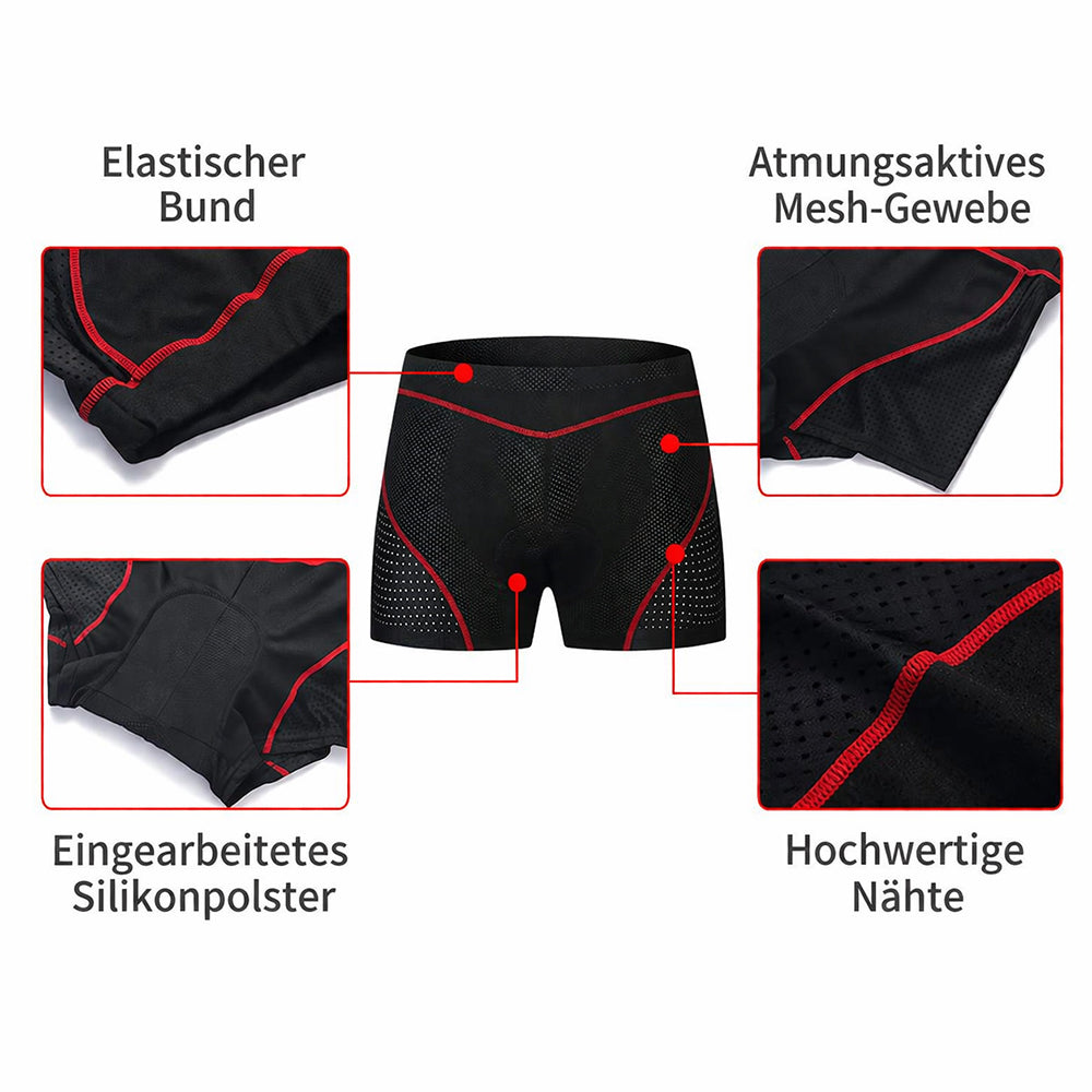 Herren Radunterhose mit 3D Gel-Polster – Atmungsaktive Fahrrad Innenhose