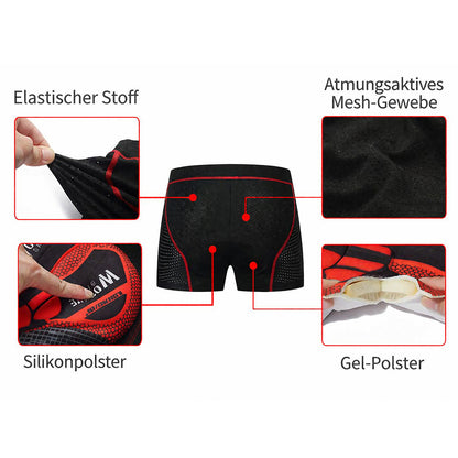 Herren Radunterhose mit 3D Gel-Polster – Atmungsaktive Fahrrad Innenhose