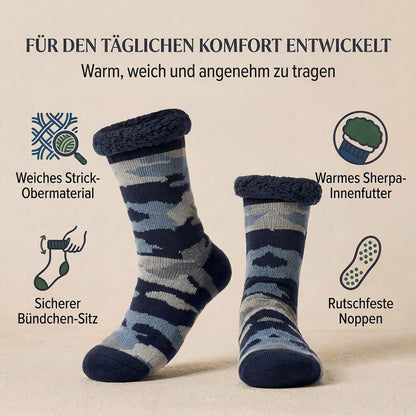 Herren Rutschfeste Thermo Hüttensocken – Sherpa Gefüttert, Weihnachtsgeschenk