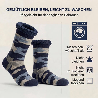 Herren Rutschfeste Thermo Hüttensocken – Sherpa Gefüttert, Weihnachtsgeschenk