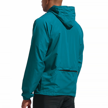 Herren Winddichte Fahrradjacke mit Kapuze – Halb-Reißverschluss Sport Windbreaker