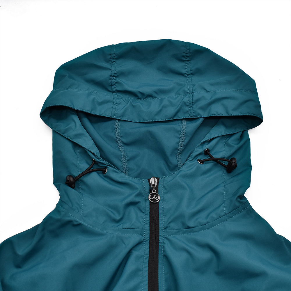 Herren Winddichte Fahrradjacke mit Kapuze – Halb-Reißverschluss Sport Windbreaker