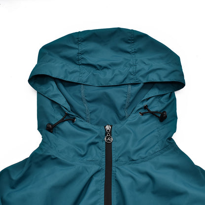 Herren Winddichte Fahrradjacke mit Kapuze – Halb-Reißverschluss Sport Windbreaker