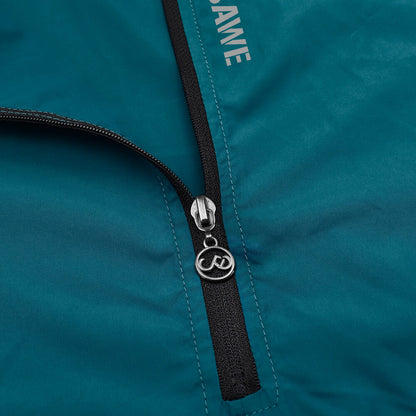 Herren Winddichte Fahrradjacke mit Kapuze – Halb-Reißverschluss Sport Windbreaker
