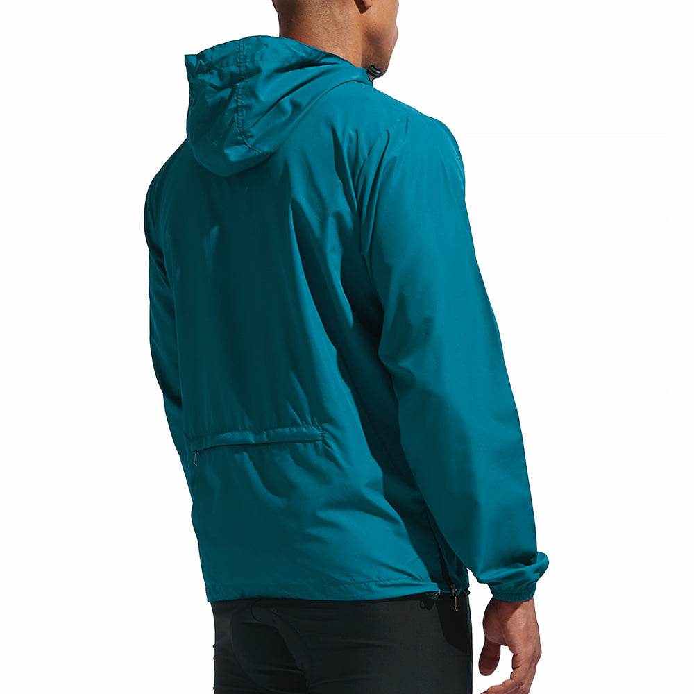 Herren Winddichte Fahrradjacke mit Kapuze – Halb-Reißverschluss Sport Windbreaker