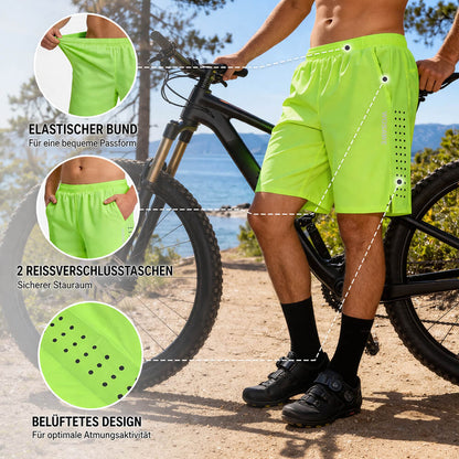 Herren Baggy Fahrradhose – Gelgepolsterte MTB Radhose für Freizeit & Radfahren